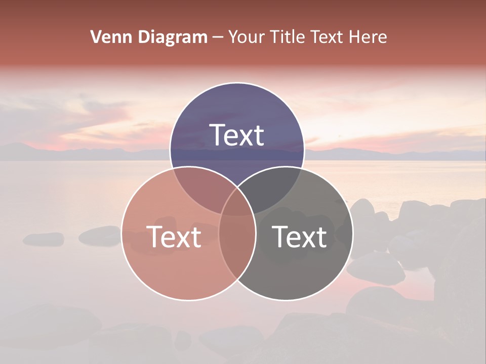 Lake Tahoe After Sunset PowerPoint Template