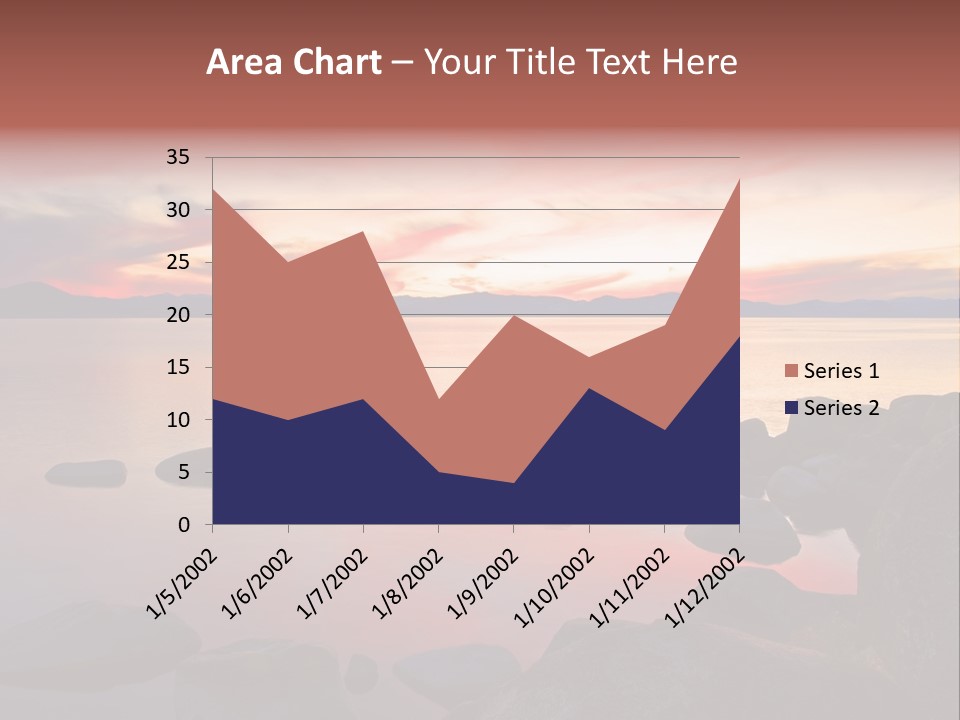 Lake Tahoe After Sunset PowerPoint Template