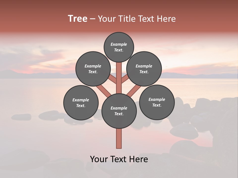 Lake Tahoe After Sunset PowerPoint Template