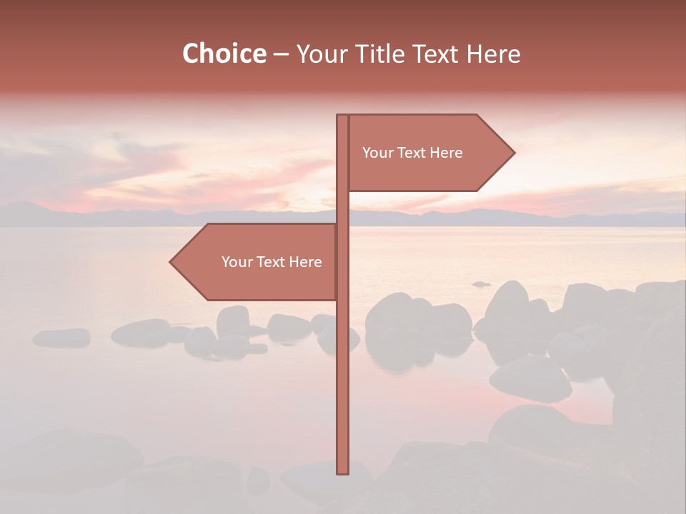 Lake Tahoe After Sunset PowerPoint Template