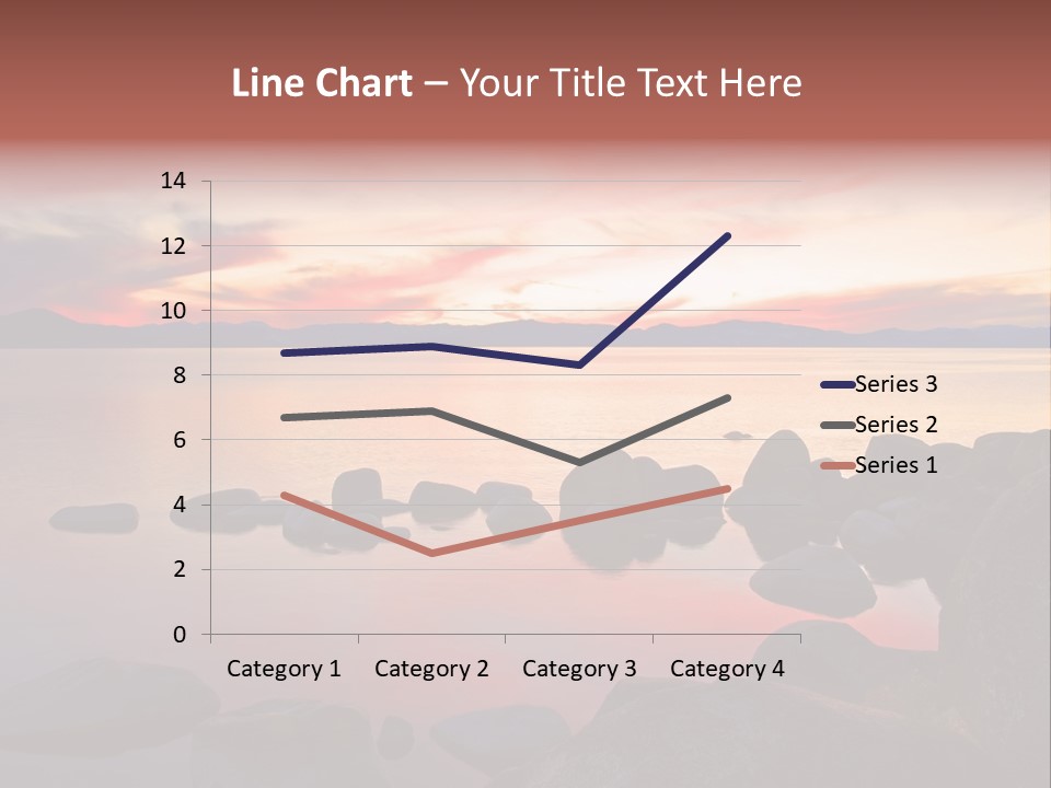 Lake Tahoe After Sunset PowerPoint Template