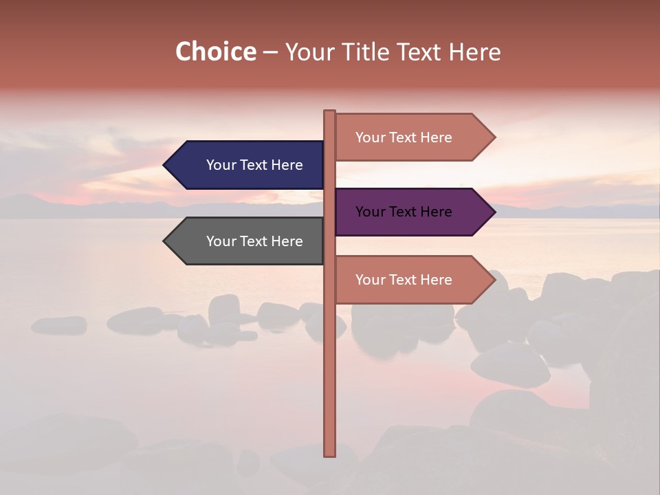 Lake Tahoe After Sunset PowerPoint Template