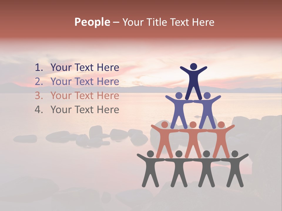 Lake Tahoe After Sunset PowerPoint Template