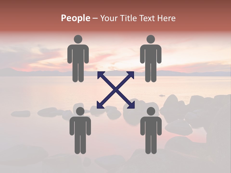 Lake Tahoe After Sunset PowerPoint Template