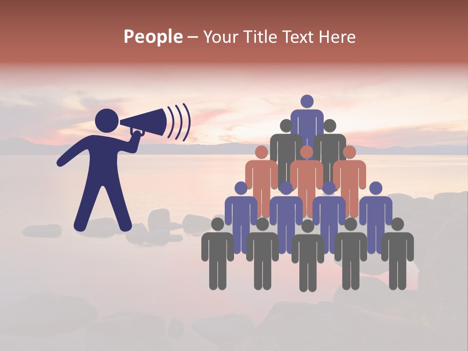 Lake Tahoe After Sunset PowerPoint Template