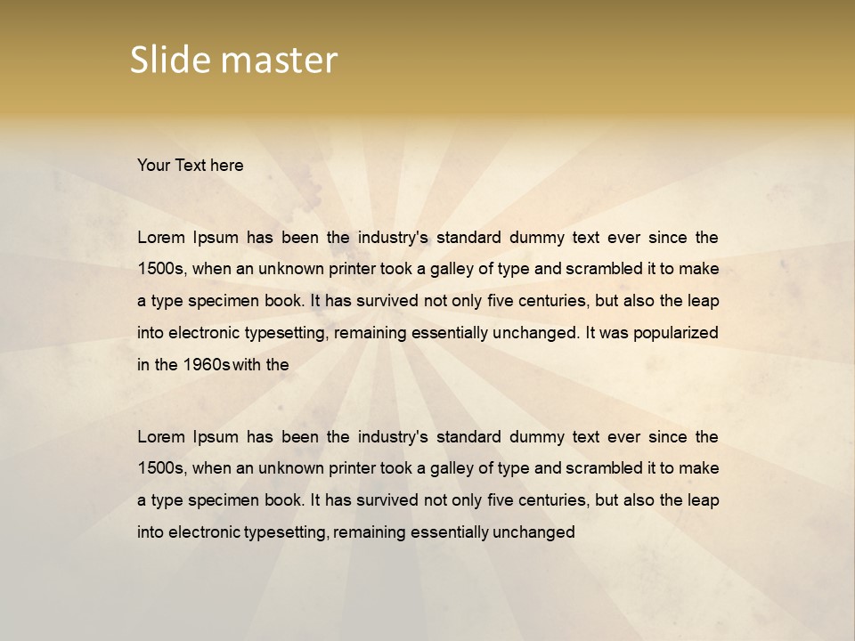 Great Old Grunge Paper Texture(Special F/X,All Art Elements And Prints Made By Me ) PowerPoint Template