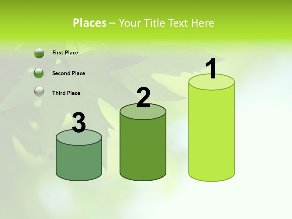 A Green Leaf Is Hanging From A Tree PowerPoint Template