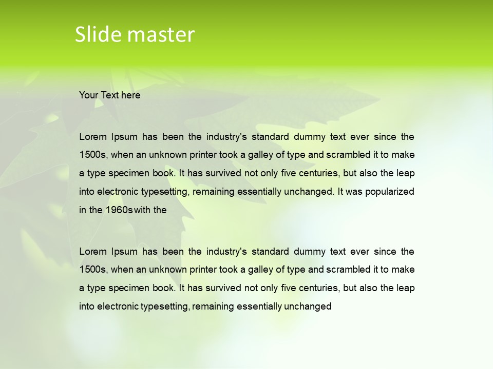 A Green Leaf Is Hanging From A Tree PowerPoint Template