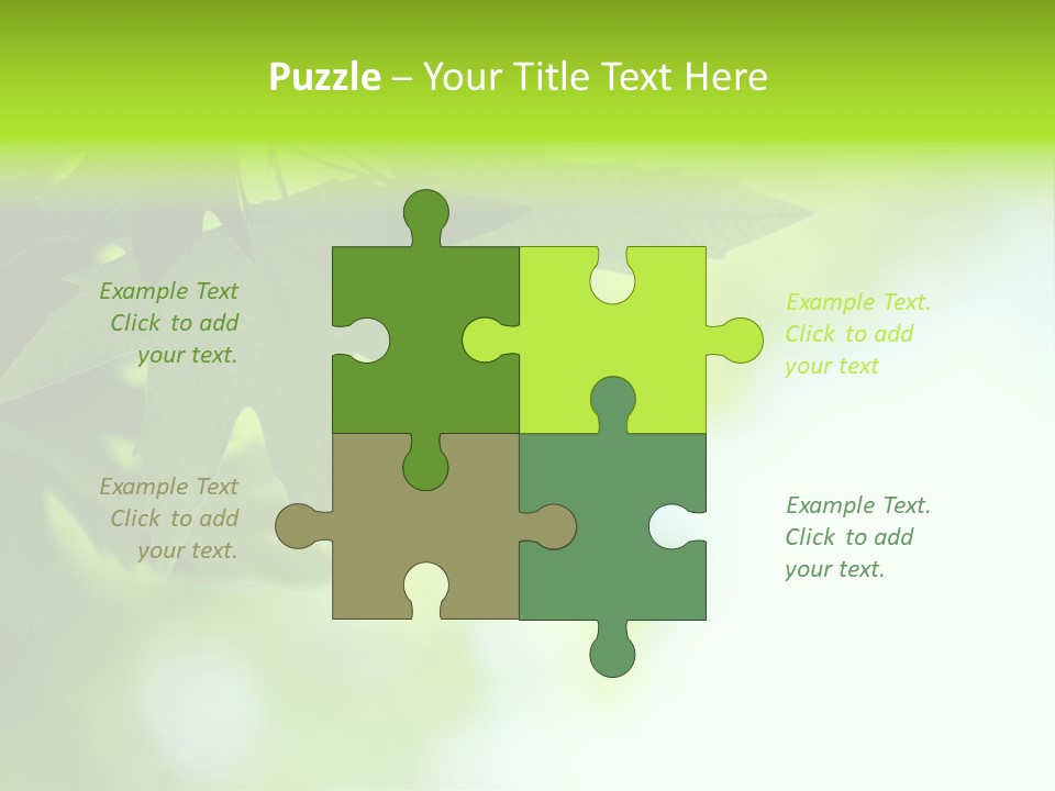 A Green Leaf Is Hanging From A Tree PowerPoint Template