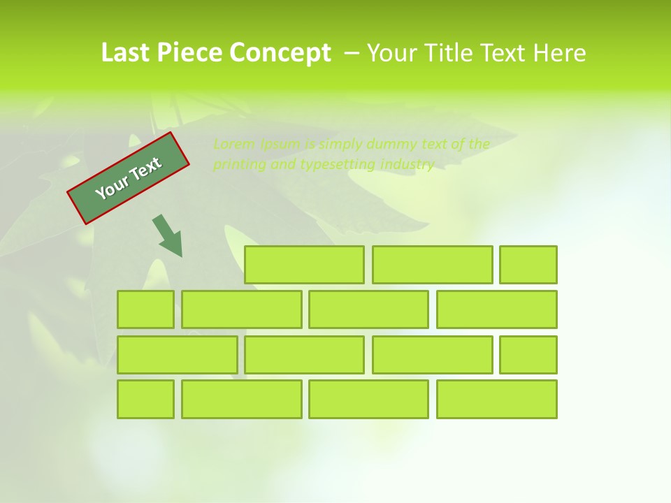 A Green Leaf Is Hanging From A Tree PowerPoint Template