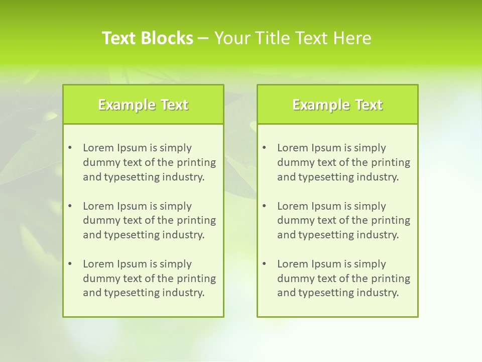 A Green Leaf Is Hanging From A Tree PowerPoint Template