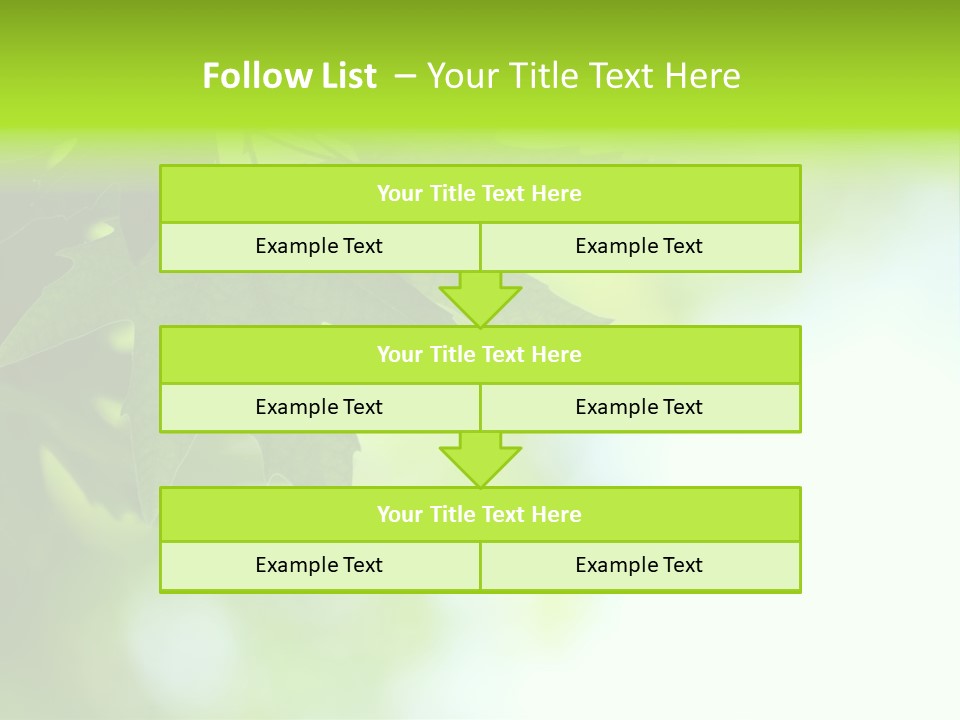 A Green Leaf Is Hanging From A Tree PowerPoint Template