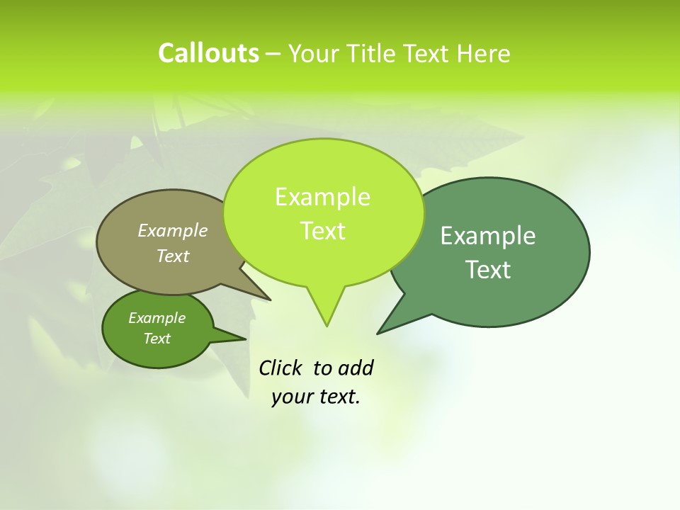 A Green Leaf Is Hanging From A Tree PowerPoint Template