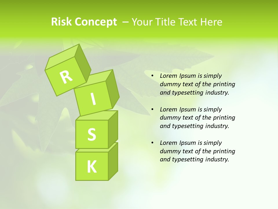 A Green Leaf Is Hanging From A Tree PowerPoint Template