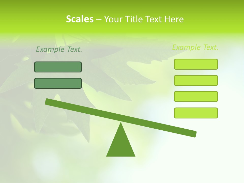 A Green Leaf Is Hanging From A Tree PowerPoint Template