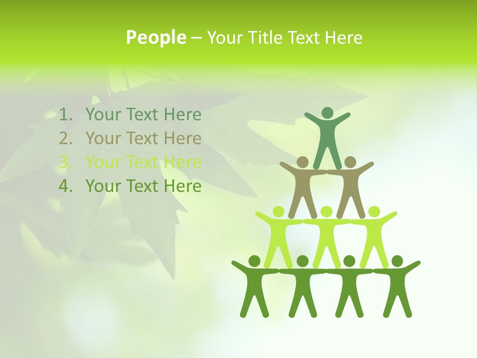 A Green Leaf Is Hanging From A Tree PowerPoint Template