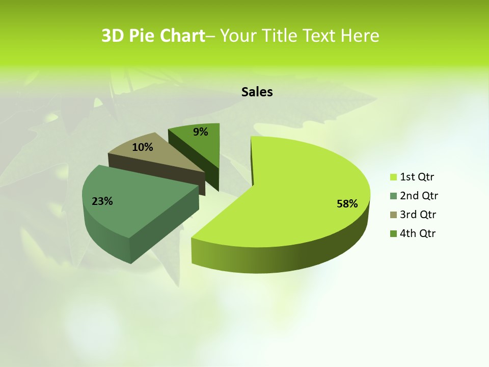 A Green Leaf Is Hanging From A Tree PowerPoint Template