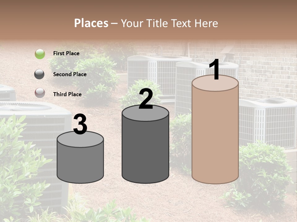 Residential Air Conditioning Units For A Large Home. Environmental Control. PowerPoint Template