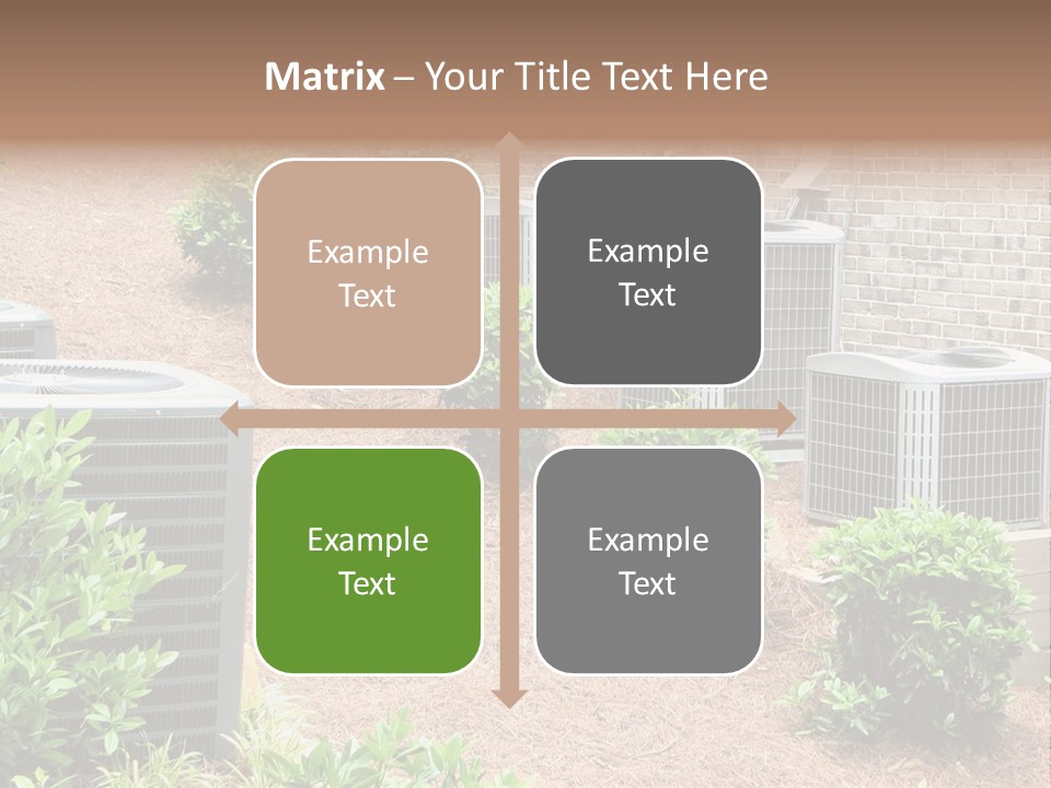 Residential Air Conditioning Units For A Large Home. Environmental Control. PowerPoint Template