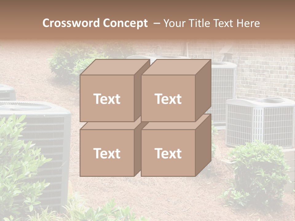 Residential Air Conditioning Units For A Large Home. Environmental Control. PowerPoint Template