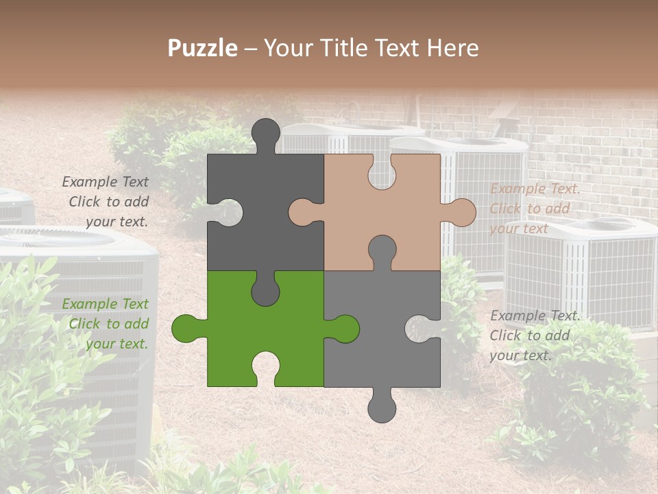 Residential Air Conditioning Units For A Large Home. Environmental Control. PowerPoint Template