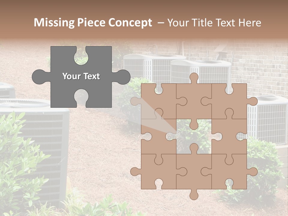 Residential Air Conditioning Units For A Large Home. Environmental Control. PowerPoint Template