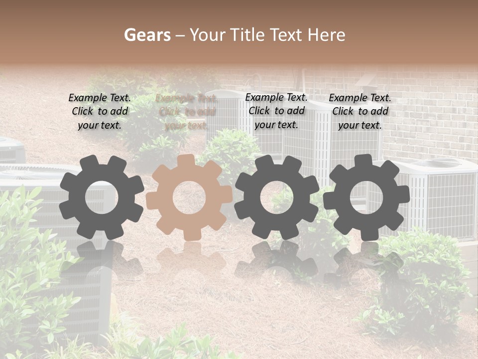 Residential Air Conditioning Units For A Large Home. Environmental Control. PowerPoint Template