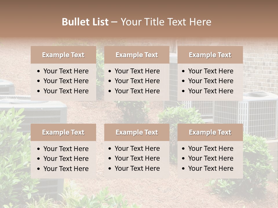 Residential Air Conditioning Units For A Large Home. Environmental Control. PowerPoint Template