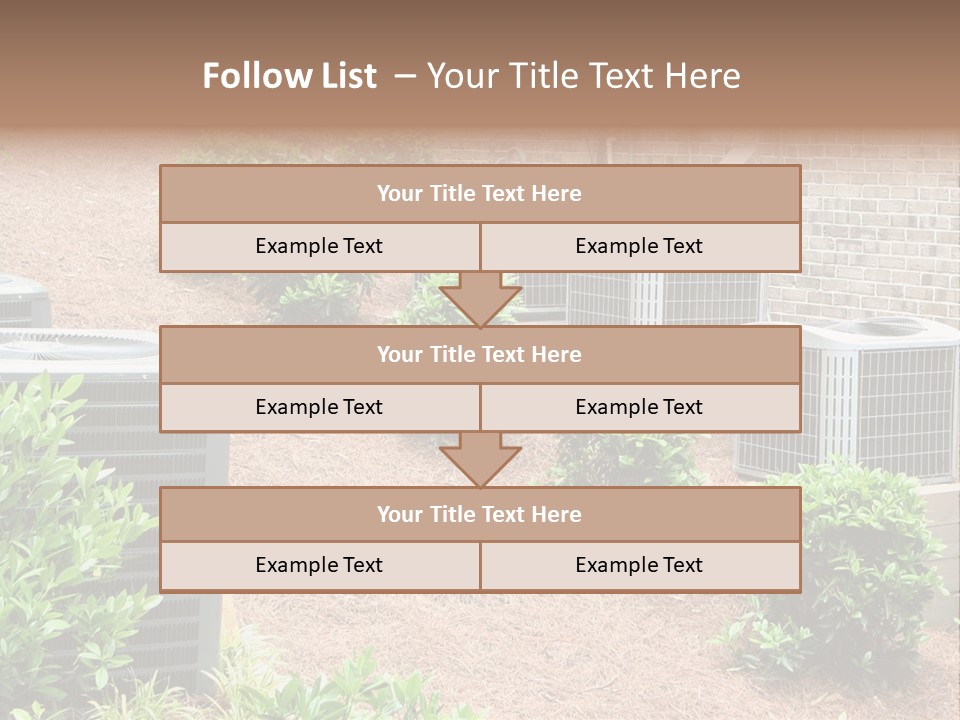 Residential Air Conditioning Units For A Large Home. Environmental Control. PowerPoint Template
