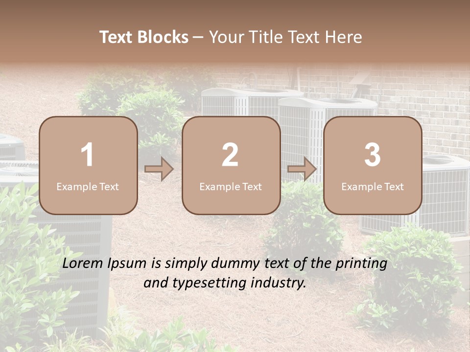Residential Air Conditioning Units For A Large Home. Environmental Control. PowerPoint Template