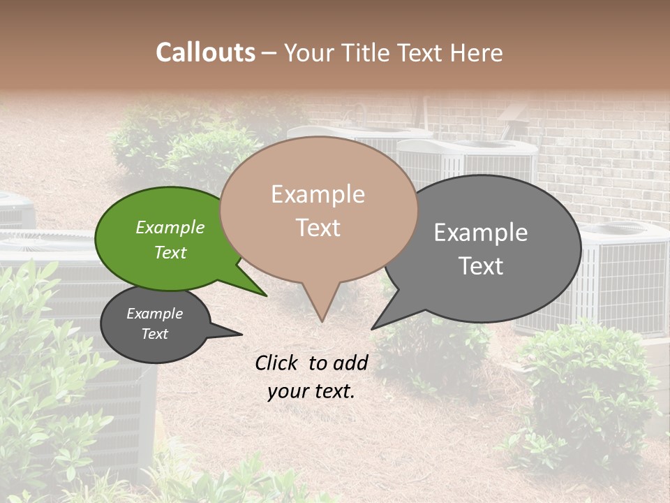 Residential Air Conditioning Units For A Large Home. Environmental Control. PowerPoint Template