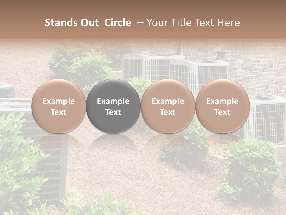 Residential Air Conditioning Units For A Large Home. Environmental Control. PowerPoint Template