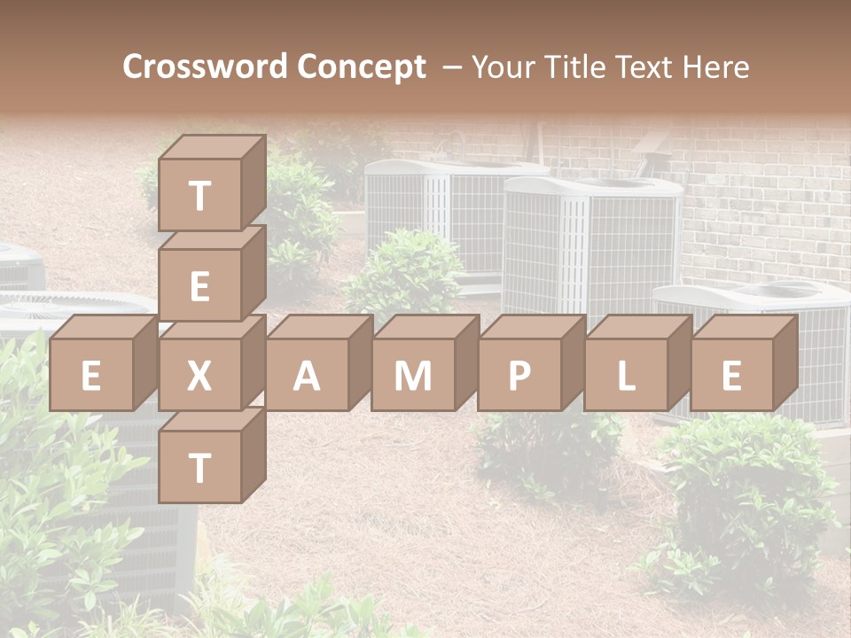 Residential Air Conditioning Units For A Large Home. Environmental Control. PowerPoint Template