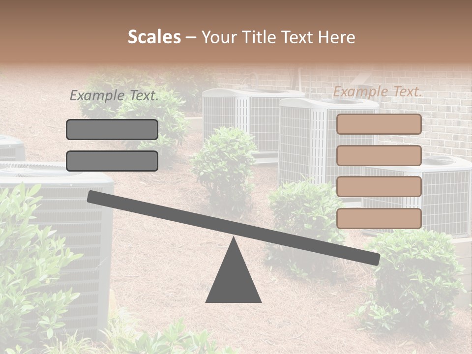 Residential Air Conditioning Units For A Large Home. Environmental Control. PowerPoint Template