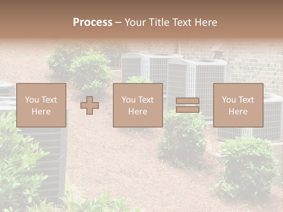 Residential Air Conditioning Units For A Large Home. Environmental Control. PowerPoint Template