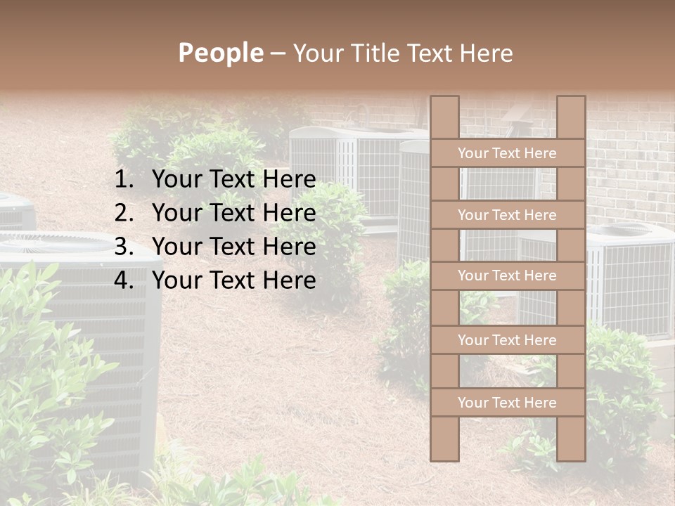 Residential Air Conditioning Units For A Large Home. Environmental Control. PowerPoint Template