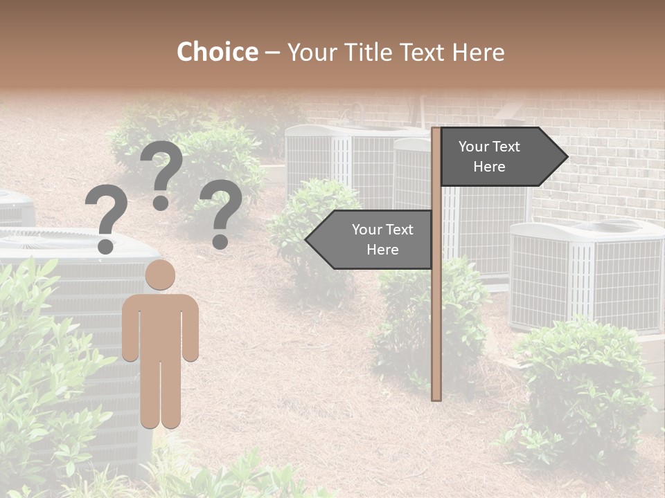 Residential Air Conditioning Units For A Large Home. Environmental Control. PowerPoint Template