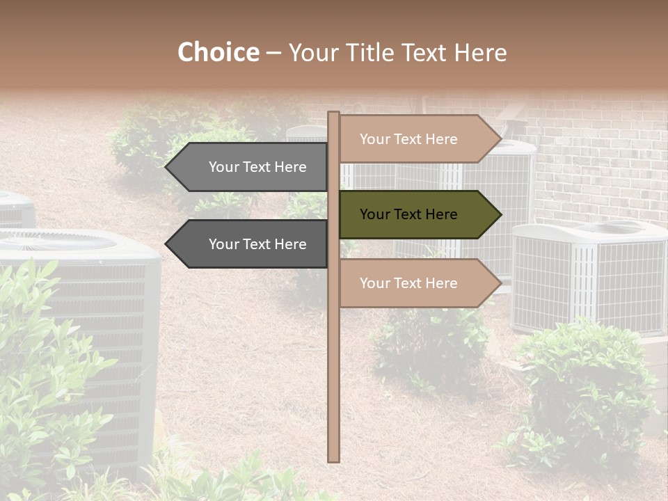 Residential Air Conditioning Units For A Large Home. Environmental Control. PowerPoint Template