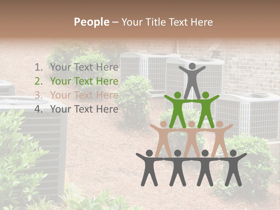 Residential Air Conditioning Units For A Large Home. Environmental Control. PowerPoint Template