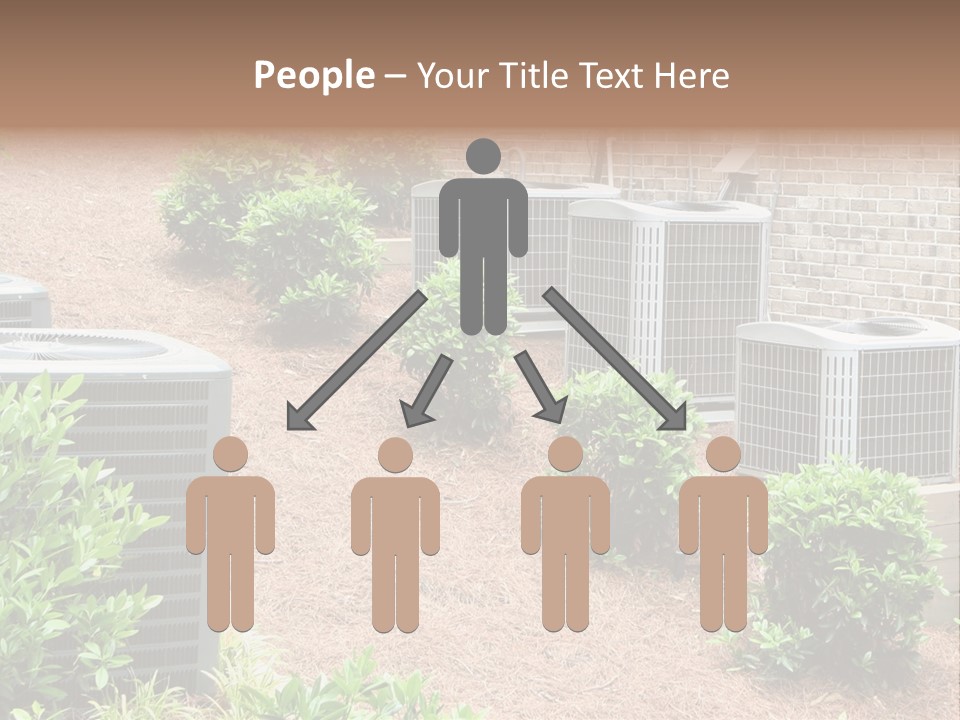 Residential Air Conditioning Units For A Large Home. Environmental Control. PowerPoint Template