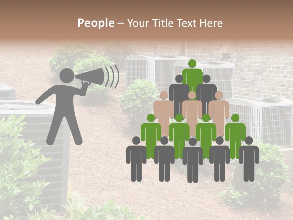 Residential Air Conditioning Units For A Large Home. Environmental Control. PowerPoint Template