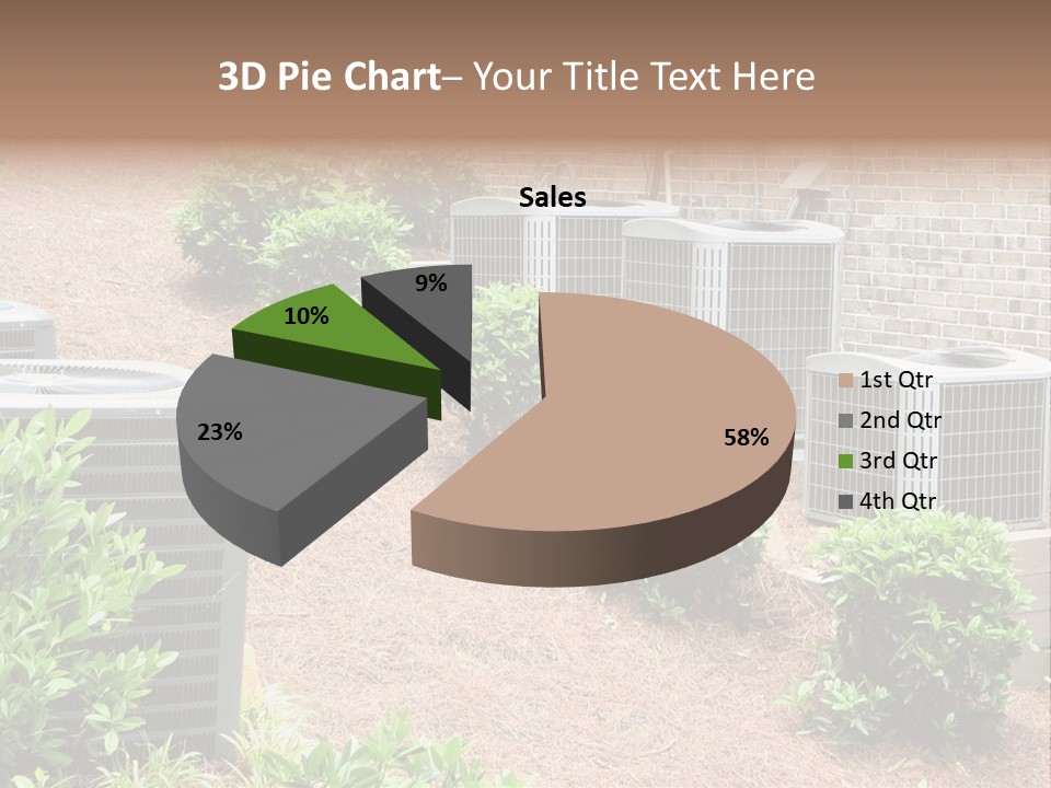 Residential Air Conditioning Units For A Large Home. Environmental Control. PowerPoint Template