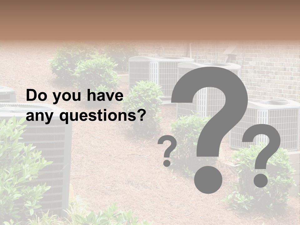 Residential Air Conditioning Units For A Large Home. Environmental Control. PowerPoint Template