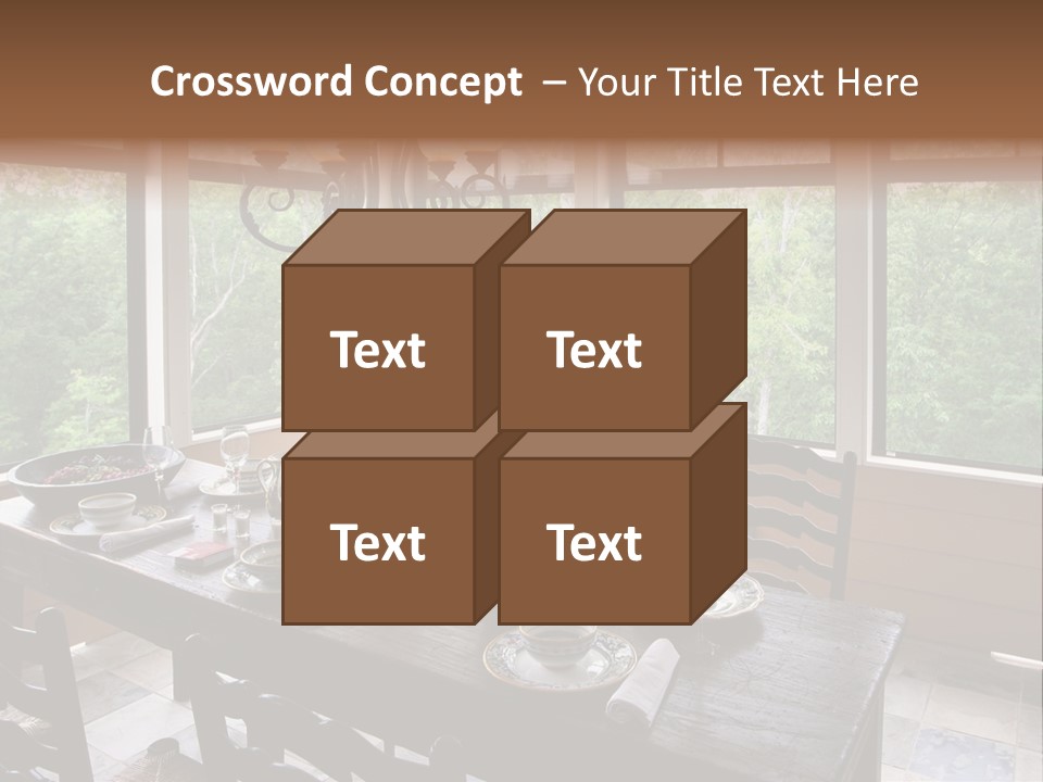 A Rustic Yet Classy Outdoor Dining Setup On A Screened Porch. PowerPoint Template