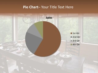 A Rustic Yet Classy Outdoor Dining Setup On A Screened Porch. PowerPoint Template