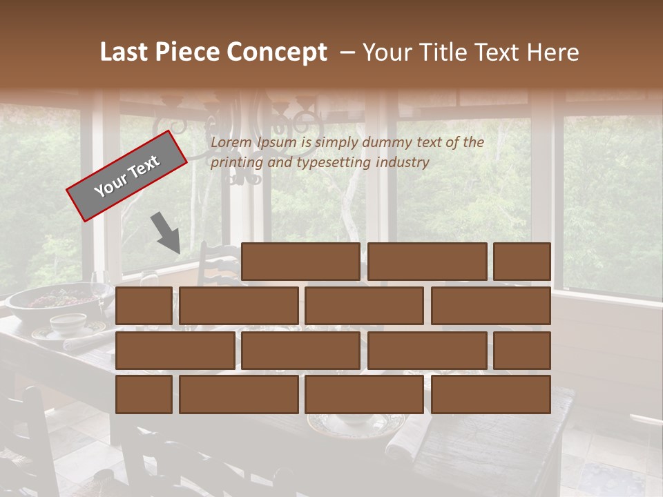 A Rustic Yet Classy Outdoor Dining Setup On A Screened Porch. PowerPoint Template
