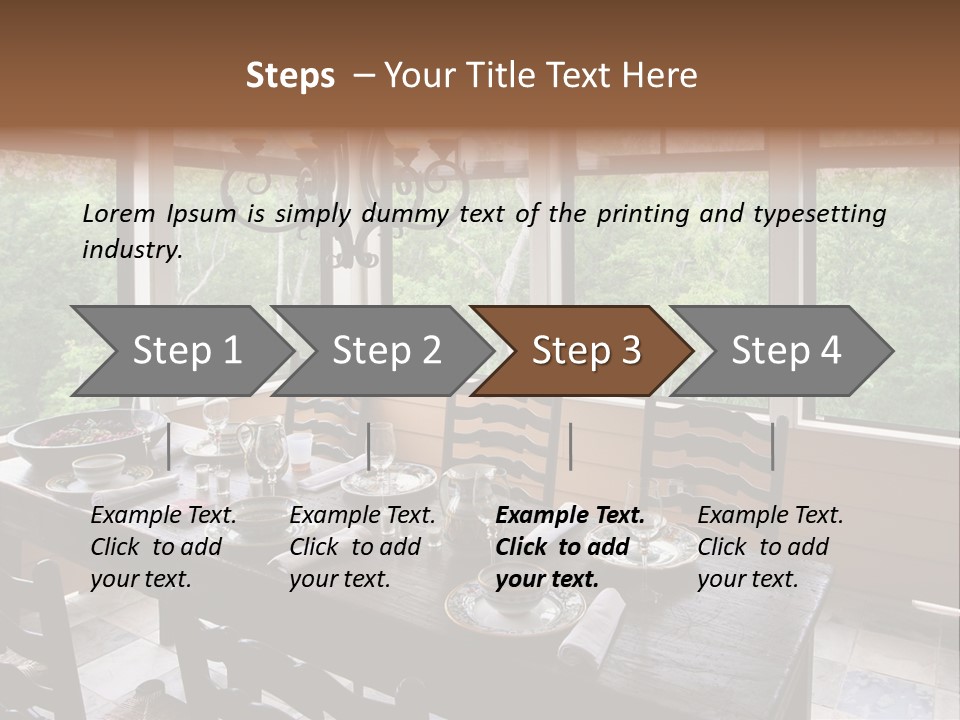 A Rustic Yet Classy Outdoor Dining Setup On A Screened Porch. PowerPoint Template