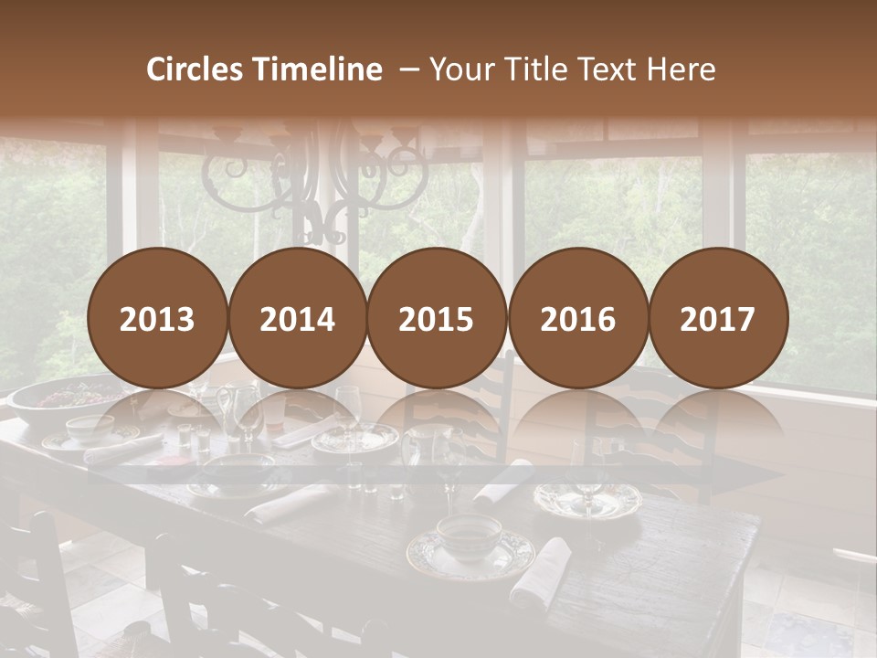 A Rustic Yet Classy Outdoor Dining Setup On A Screened Porch. PowerPoint Template