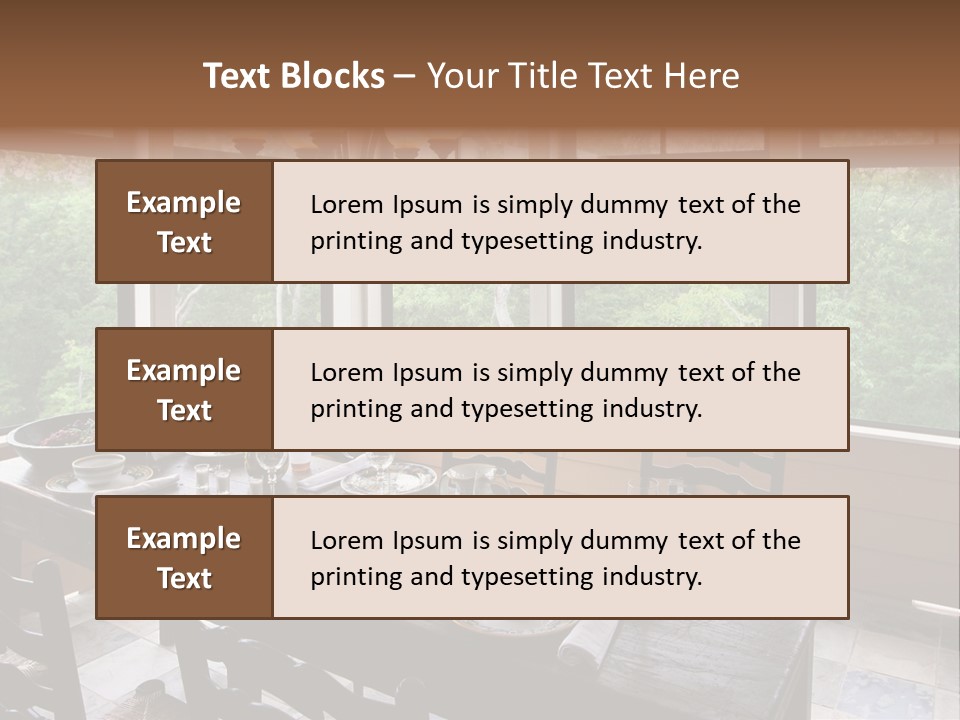 A Rustic Yet Classy Outdoor Dining Setup On A Screened Porch. PowerPoint Template
