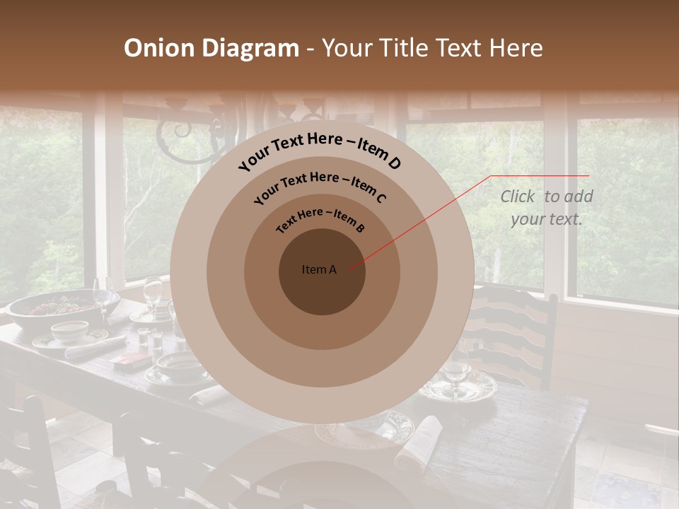 A Rustic Yet Classy Outdoor Dining Setup On A Screened Porch. PowerPoint Template